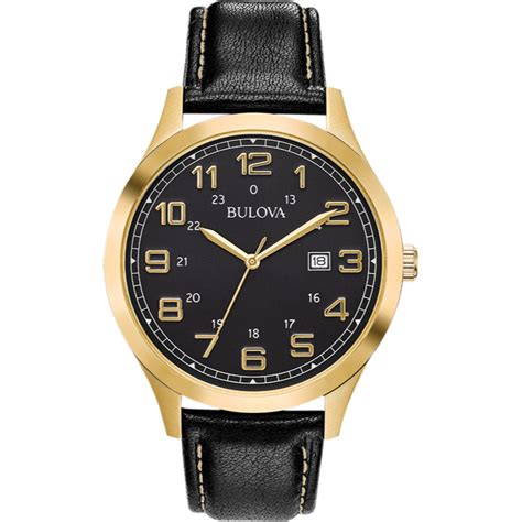 gold men watches black strap.